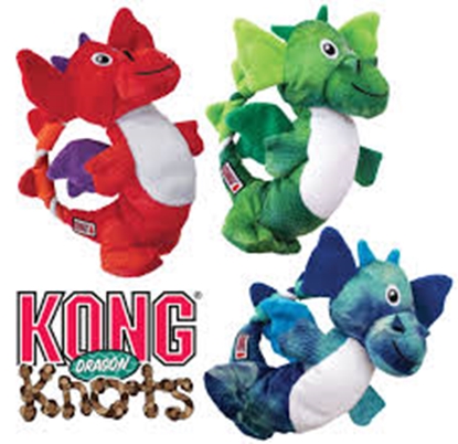 Picture of KONG Dragon Knot Plush Dog Toy with Internal Rope & Squeaker